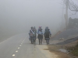 Temperatures dropped to 8.5 degrees Celsius in Sa Pa District in Lao Cai Province on November 27 (Photo: VNA)